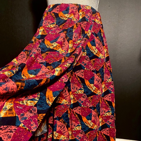 $265 NWT   Maliparmi Multicolor Print Faux-Wrap Midi Skirt   Size Small/38 - Picture 8 of 13